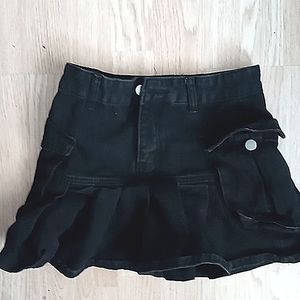 jean skirt, small, black